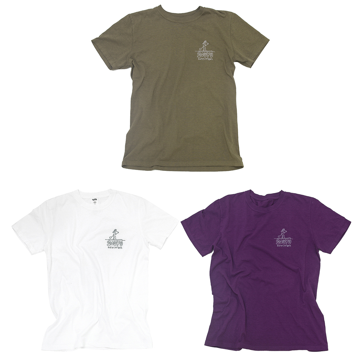 SOUYUMAN TEE ソウユウマン T シャツ Number : s20-so-10B Fabric : Cotton 100% Size : XS, S, M, L, XL Color:Olive, White, Purple Price : ¥4,800
